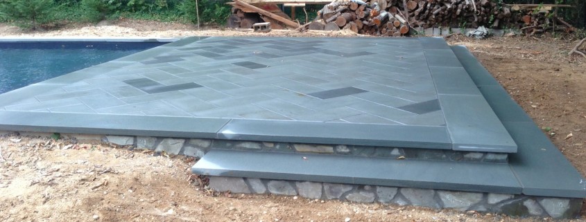 Long Island Pool Bluestone Patio Installation Step By Step Mini