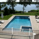 Patricks Pools gunite pool spa and bluestone patio