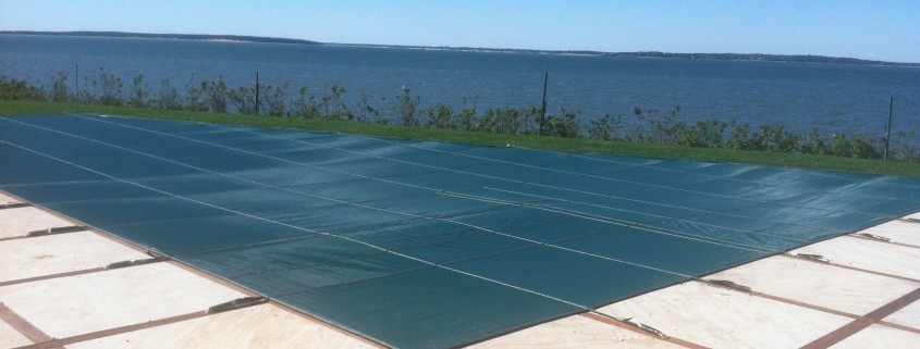 Winter Months - Patricks Pools Installed Loop Loc safety pool cover in Southampton, Long Island